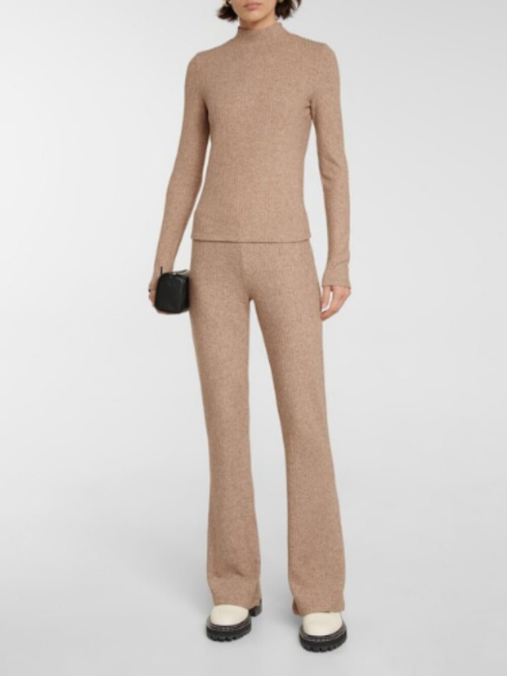 Vince Ribbed Knit Flared Pants